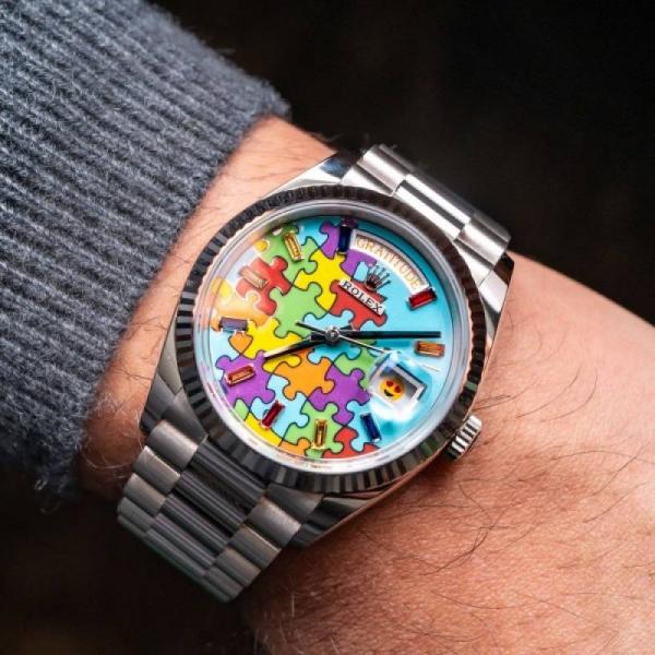 Role Jigshow Puzzle Daydate Automatic Silver Japan