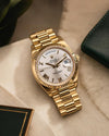 Rolee_x Oyster Perpetual Day Date 40 Battery Gold-White