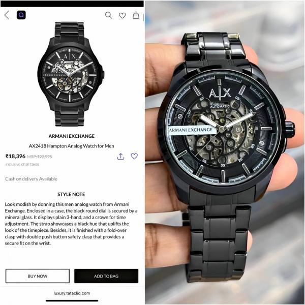 Exchange Armaann_i Ax2418 Hampton Automatic full black and white