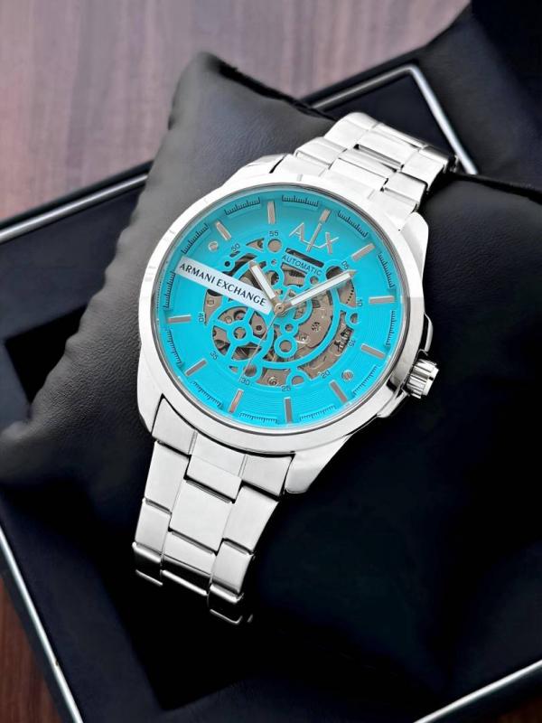 Armaann_i Exchange Ax2418 Hampton Automatic silver Sky Blue