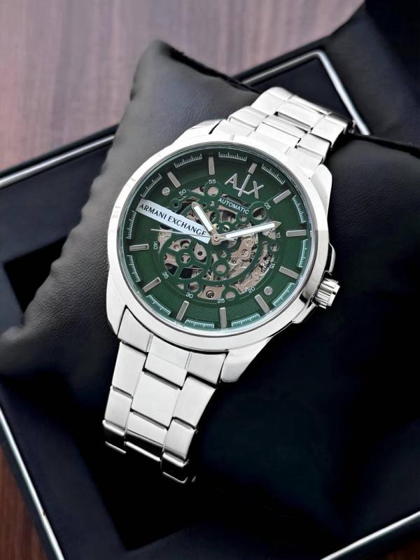 Armaann_i Exchange Ax2418 Hampton Automatic silver green