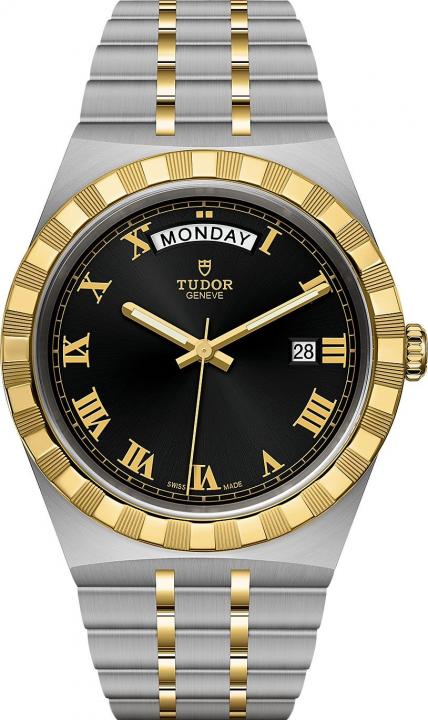 Tudor Royal Automatic 2 ton gold Black Roman ank