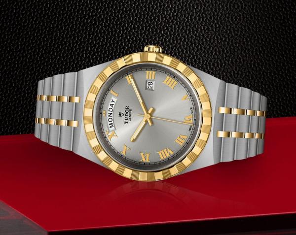 Tudor Royal Automatic 2 ton gold gray Roman ank