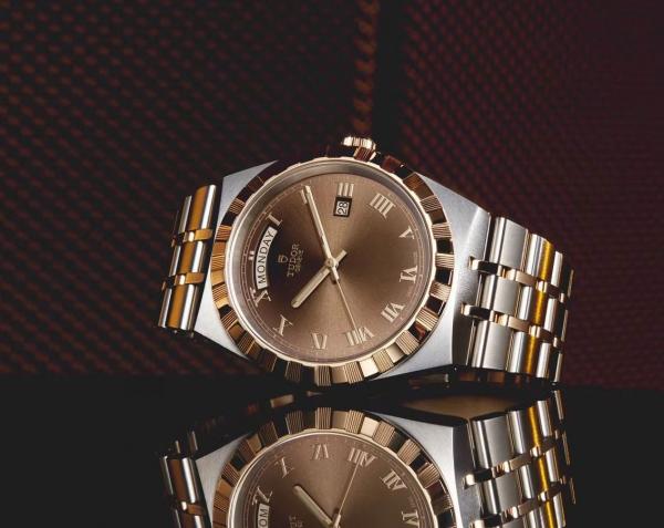 Tudor Royal Automatic 2 ton copper brown Roman ank