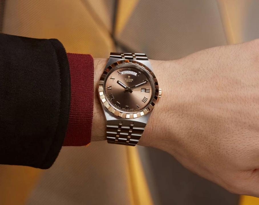 Tudor Royal Automatic 2 ton copper brown Roman ank