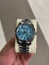 Seiko Oyster Perpetual Day Date Movment Like Automatic Silver-Tiffny-Arabic
