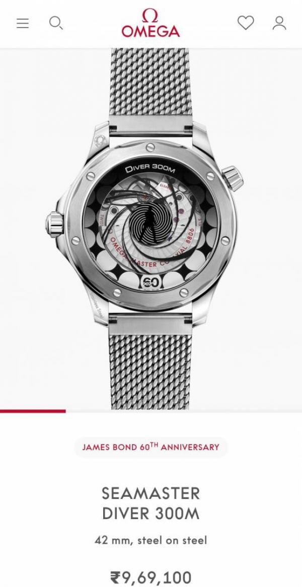 Omegg_a Seamaster Diver 300 Automatic silver blue