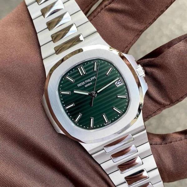 Patek Philipe Nautilus Silver Green Stainless Steel