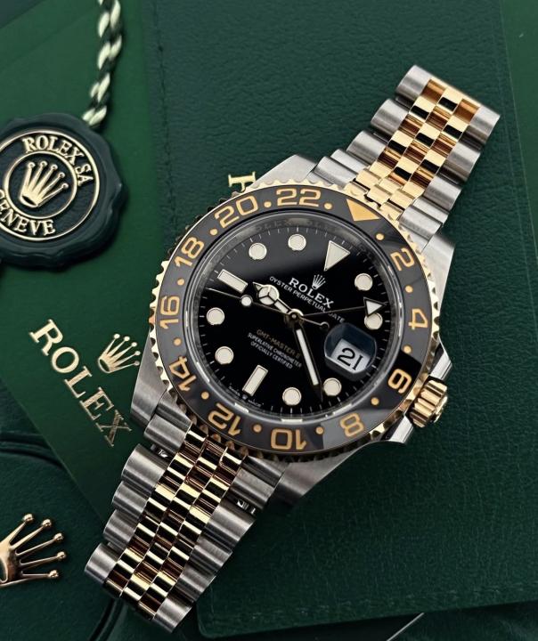 Roleex Men GMT Master ll Gold Silver