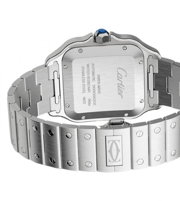 Cartiie_r Santos Automatic silver blue