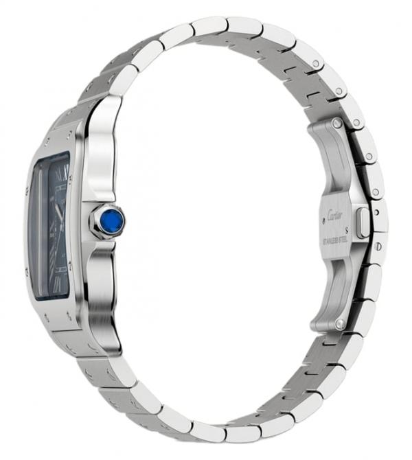 Cartiie_r Santos Automatic silver blue