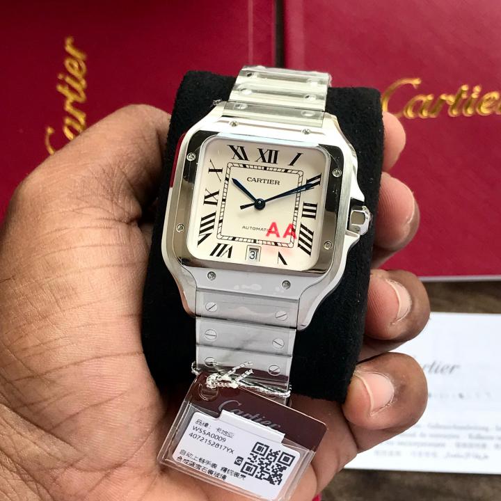 Cartiie_r Santos Automatic Silver-White