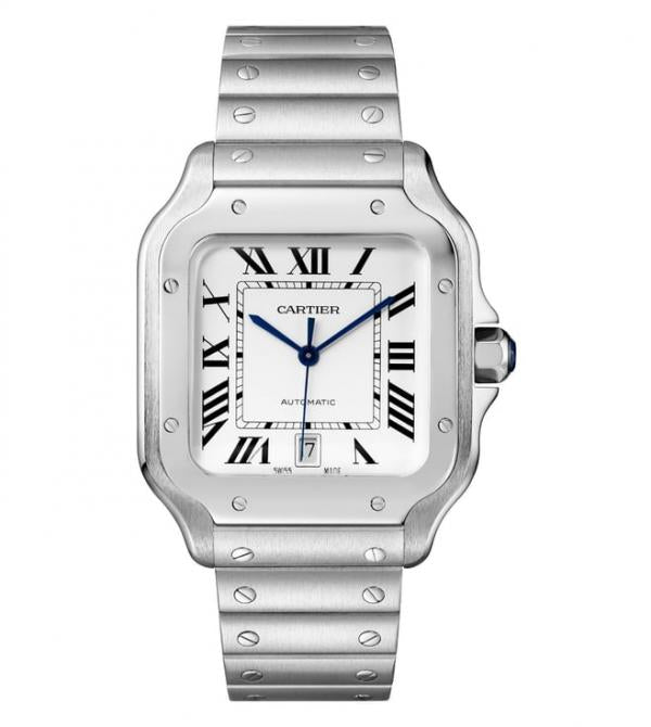 Cartiie_r Santos Automatic Silver-White