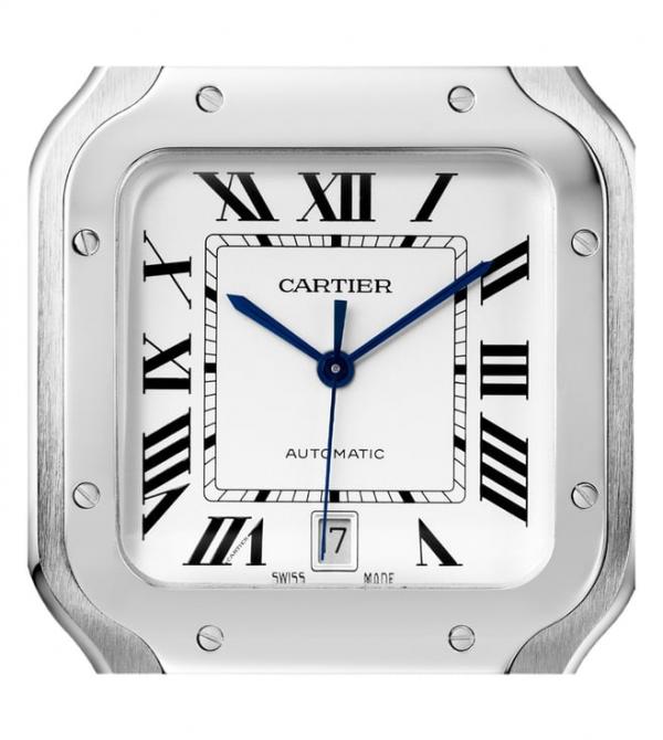 Cartiie_r Santos Automatic Silver-White