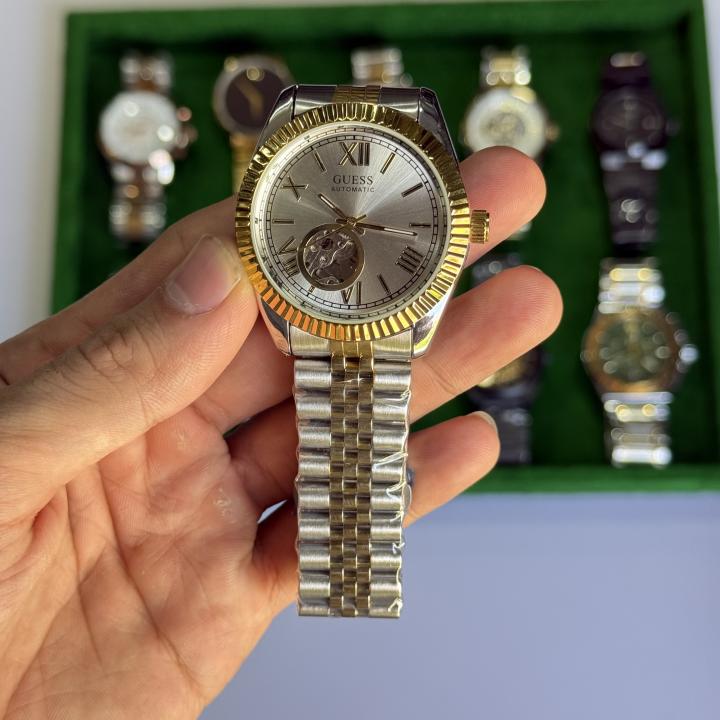 Guess Mens Two Tone Automatic watch ( Open back )