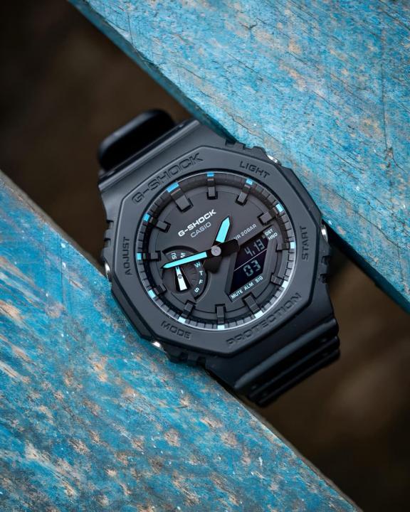 Casio g shock ga2100 black and blue