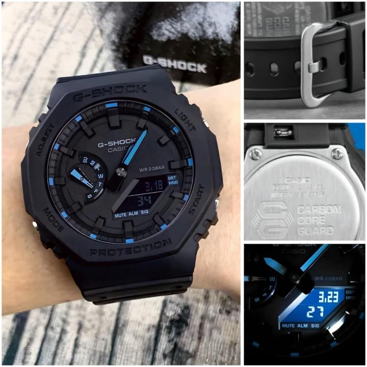 Casio g shock ga2100 black and blue