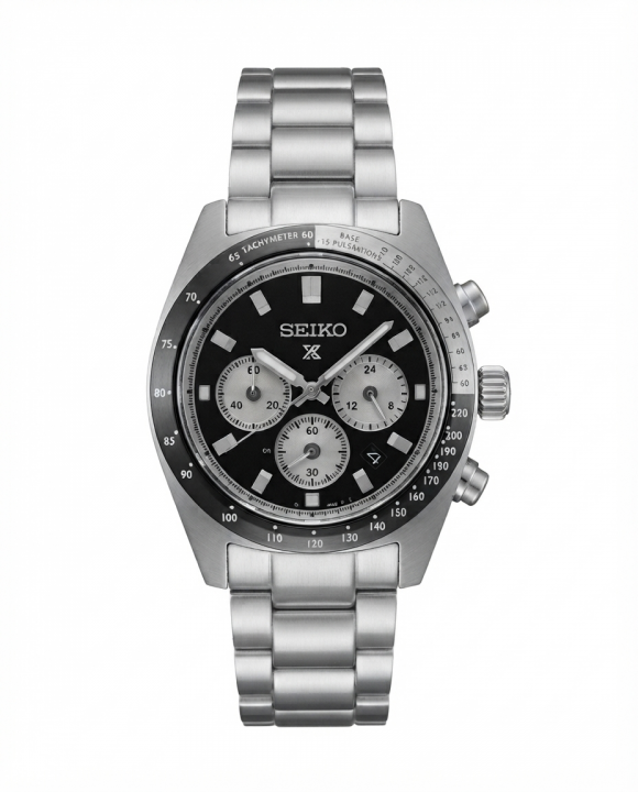 Seiko Prospex Speedtime Chronograph Silver Black Dial