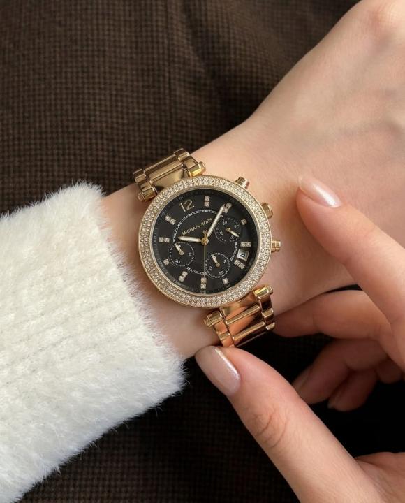 Michael_l Kors Parker Gold-Black
