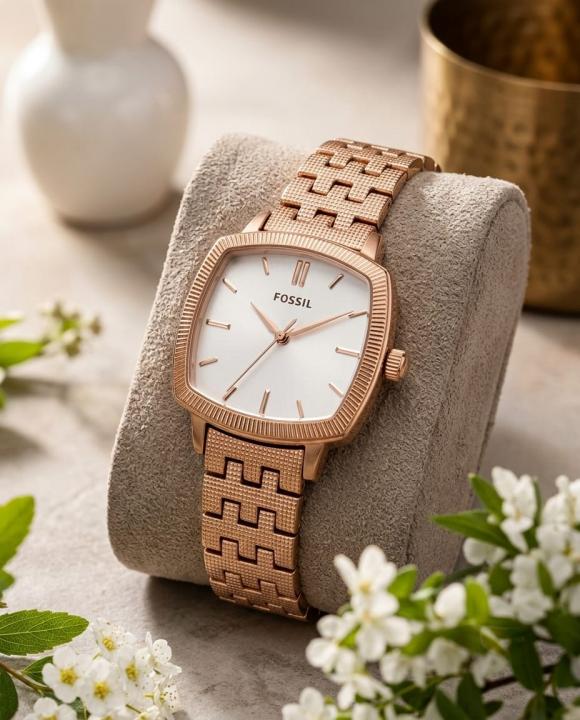 Fossii_l x Nick Jonas Ladies Rose Gold White