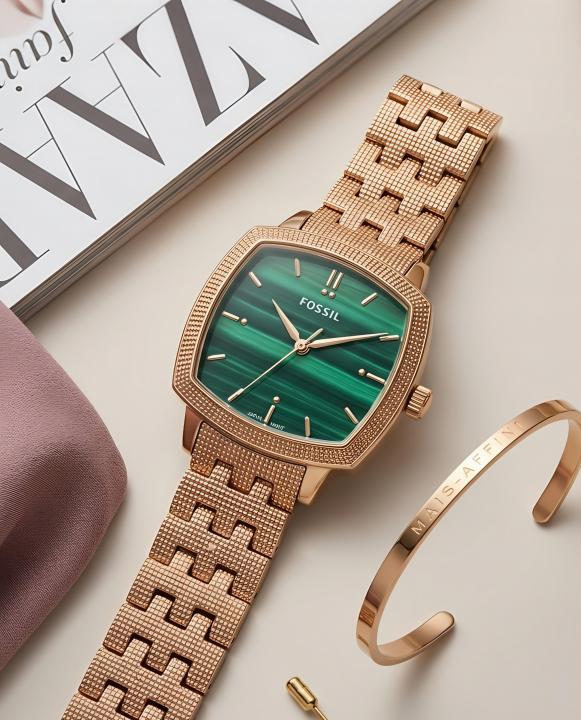 Fossii_l x Nick Jonas Ladies Rose Gold Green 02