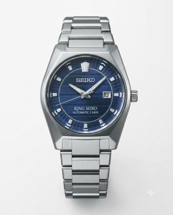 King Seiko Vanac Quartz Silver blue Dial