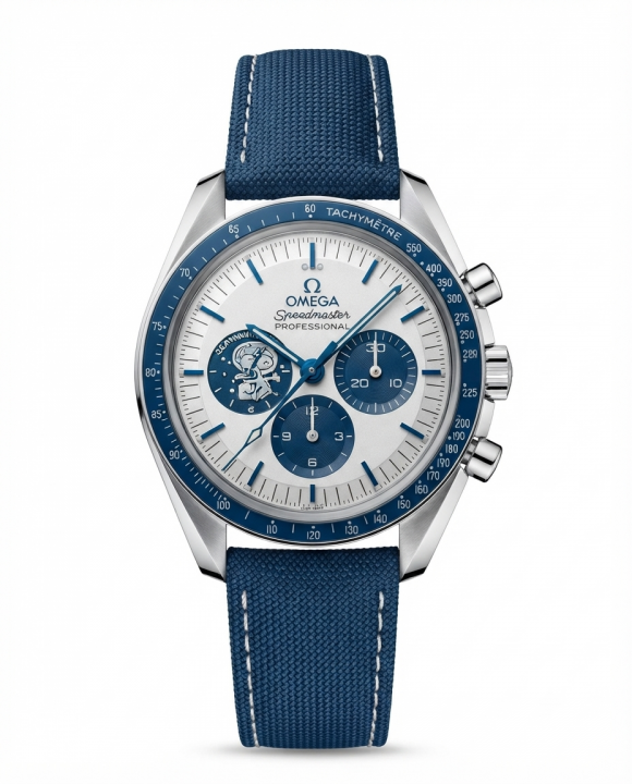 Omegg_a Speedmaster Professional Snoopy Blue White Dial