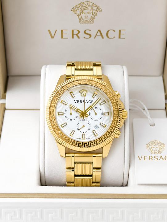 Versace Greca Action Chronograph gold white