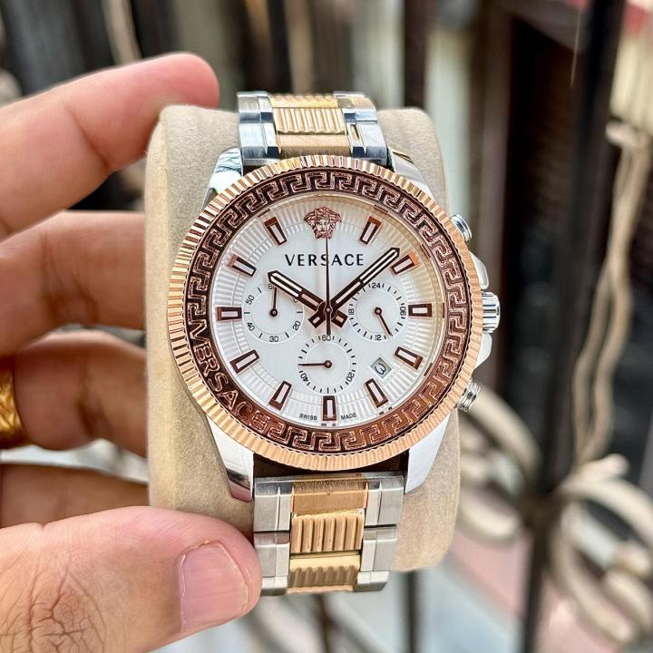 Versace Greca Action Chronograph 2 ton copper white