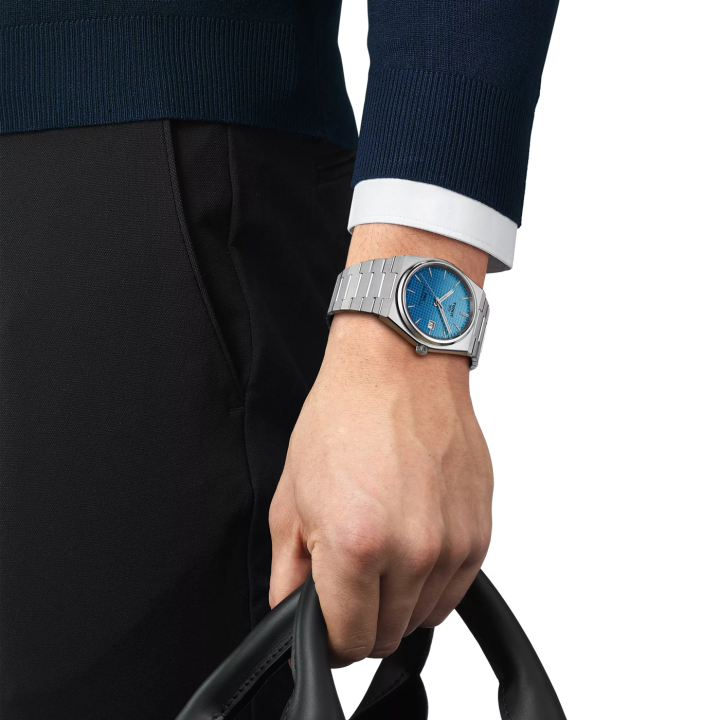 Tissort Prx 1853 Silver Powermatic 80 Sky Blue