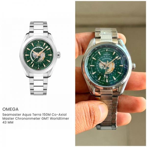 Omegga Seamaster Mens Aqua Terra Shades 150M 43 Green Dial