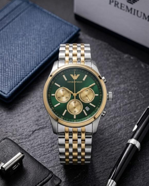 Emporio Armaan_i AR11581 Chronograph 2Ton-Gold-Green