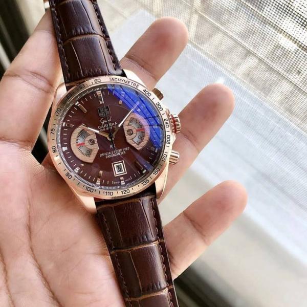 Tag Heuee_r carrera calibre 17 brown and brown