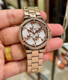 Michael l Kors Lennox Rosegold White Dial