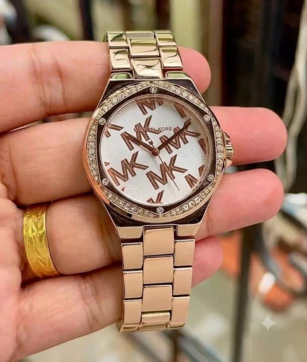 Michael l Kors Lennox Rosegold White Dial
