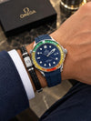 Omegga Seamaster Rainbow Silicon Blue