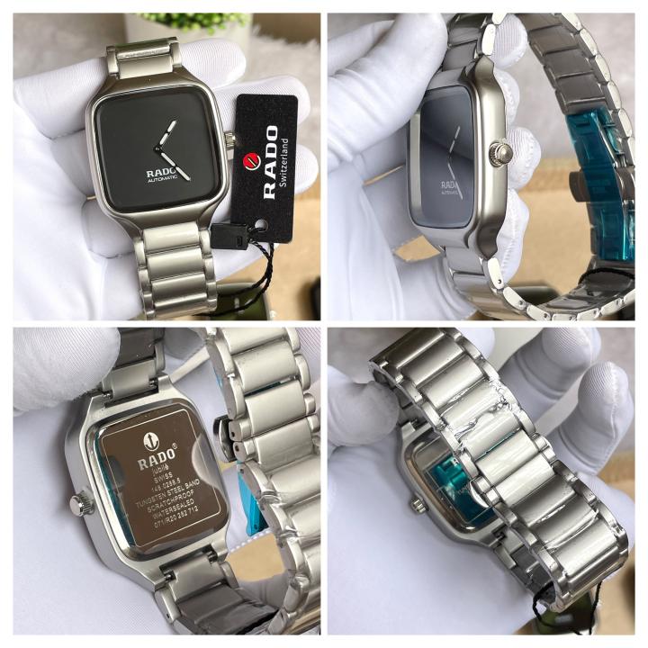 Raado True Square Silver Black Dial AT507