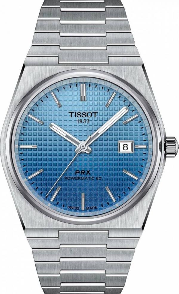 Tissoo_t 1853 Prx Automatic Top Quality silver dual blue