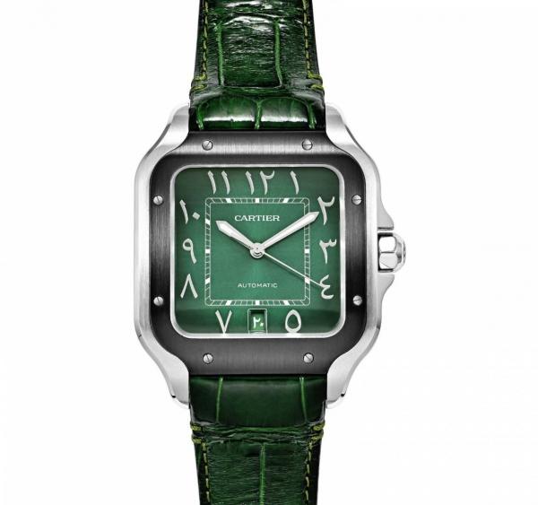 Cartiie_r Santos Automatic full green arabic
