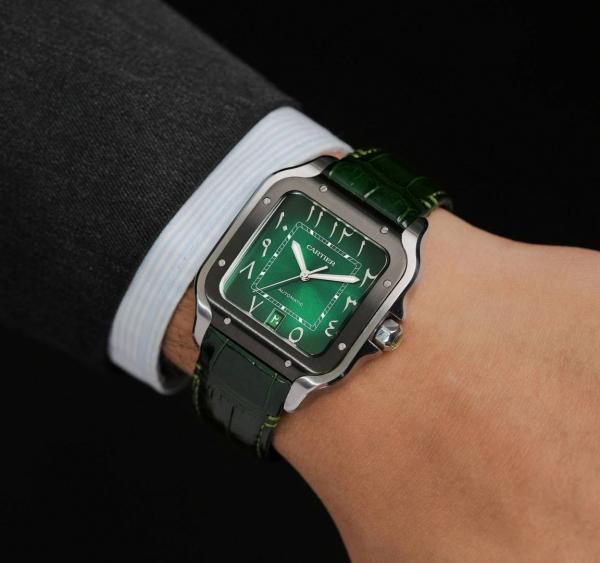 Cartiie_r Santos Automatic full green arabic