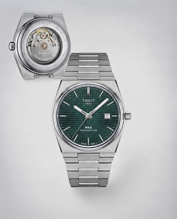 Tissoo_t 1853 Prx Automatic Top Quality Silver-Green