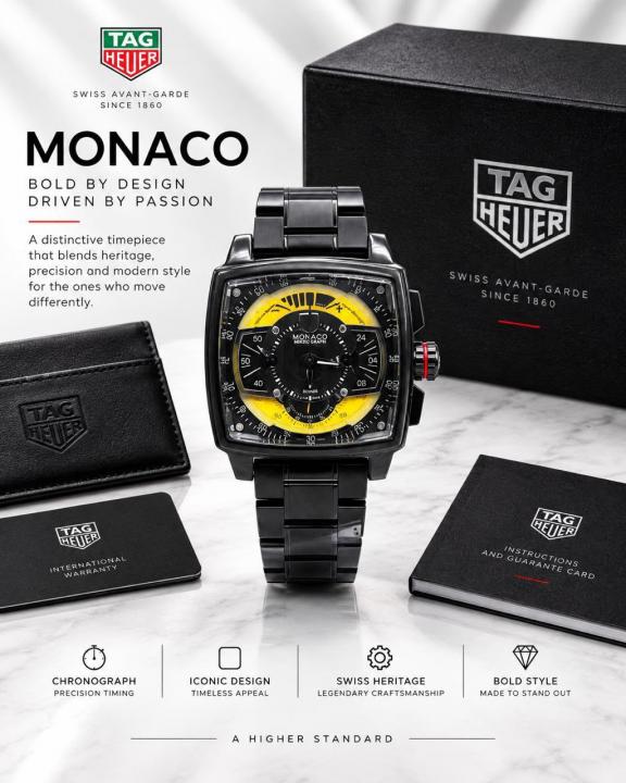 tag huer  Monaco  Mikrograph quartz movement (steel mettal)