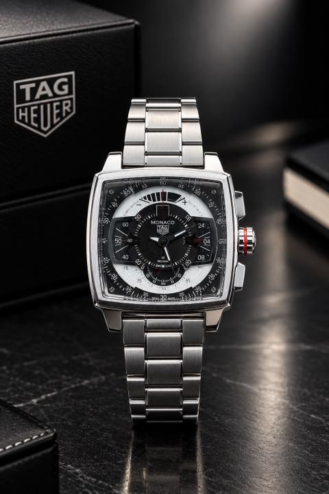tag huer  Monaco  Mikrograph quartz movement (steel mettal)