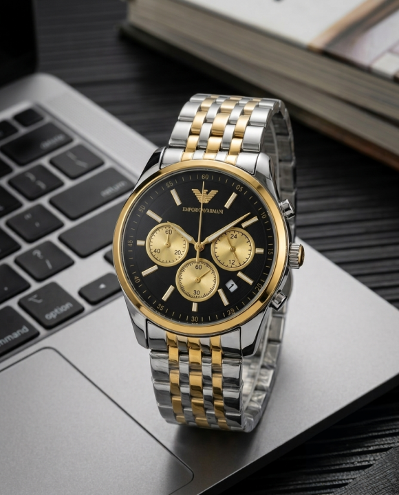 Emporio Armann_i AR11581 Chronograph 2Ton-Gold-Black