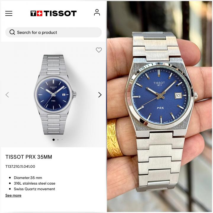 Tissoo_t PRX Ladies Silver Blue