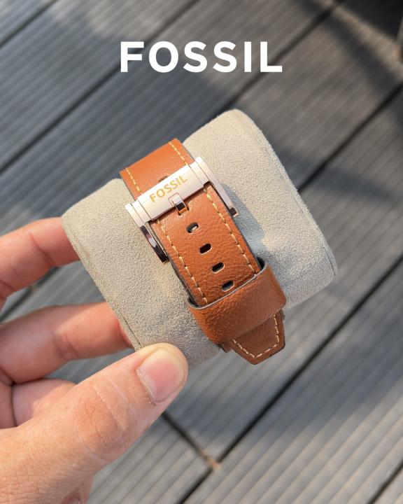 Fossii_l Bronson Chronograph Luggage Leather
