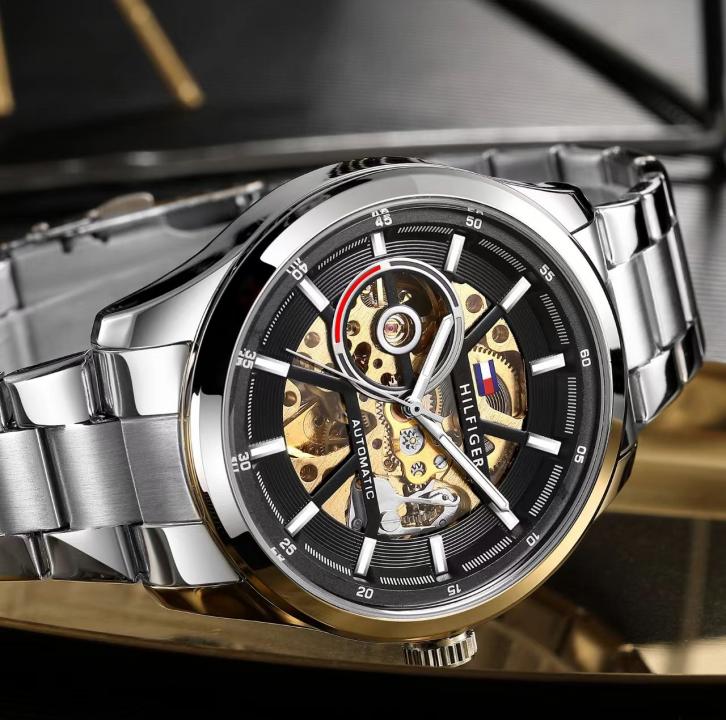 Tommmy Hilfige_r Automatic Silver-Black