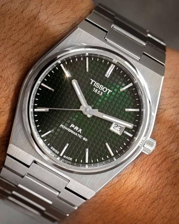 Tissoo_t 1853 Prx Automatic Top Quality Silver-Green