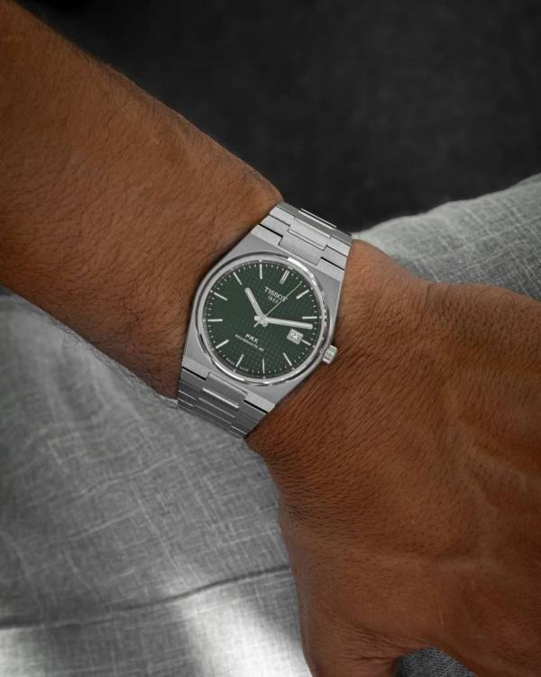 Tissoo_t 1853 Prx Automatic Top Quality Silver-Green