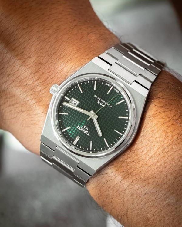 Tissoo_t 1853 Prx Automatic Top Quality Silver-Green